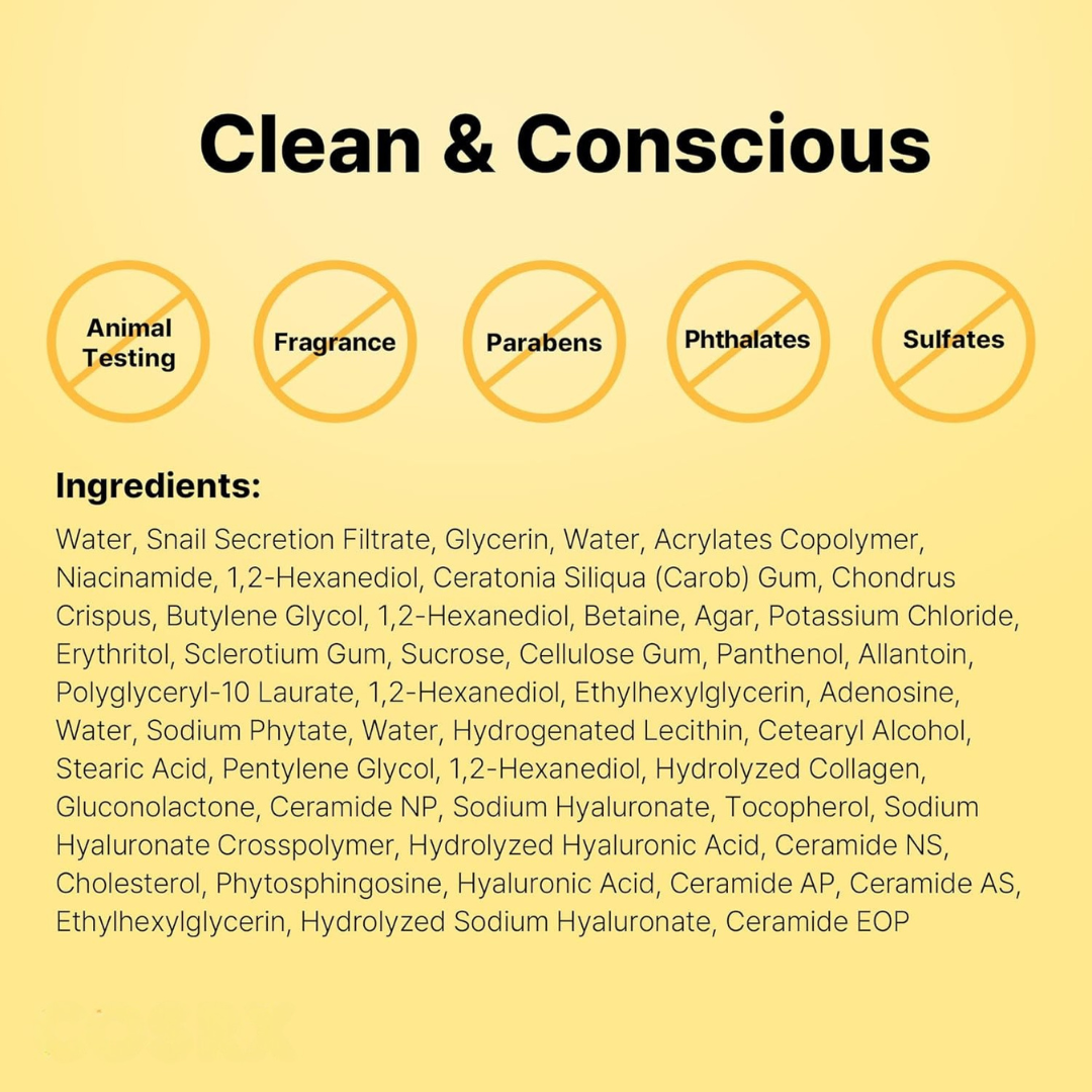 Advanced Snail Mucin Glass Glow Hydrogel Face Masks