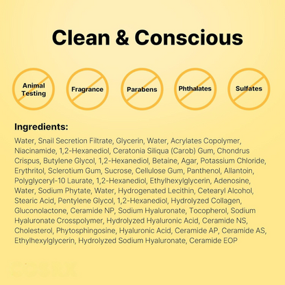 Advanced Snail Mucin Glass Glow Hydrogel Face Masks