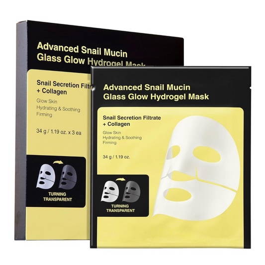 Advanced Snail Mucin Glass Glow Hydrogel Face Masks